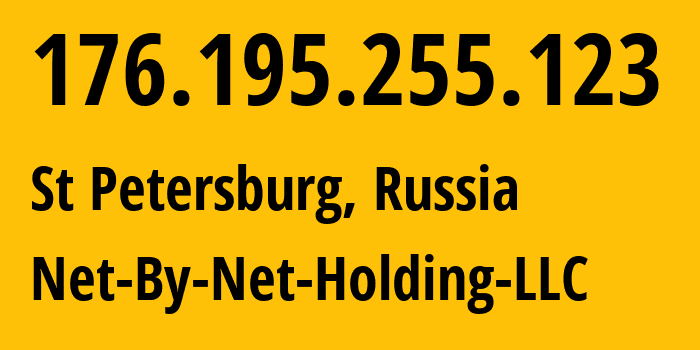 IP address 176.195.255.123 (St Petersburg, St.-Petersburg, Russia) get location, coordinates on map, ISP provider AS12714 Net-By-Net-Holding-LLC // who is provider of ip address 176.195.255.123, whose IP address