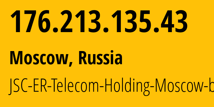 IP address 176.213.135.43 (Moscow, Moscow, Russia) get location, coordinates on map, ISP provider AS31363 JSC-ER-Telecom-Holding-Moscow-branch // who is provider of ip address 176.213.135.43, whose IP address