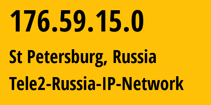 IP address 176.59.15.0 get location, coordinates on map, ISP provider AS15378 Tele2-Russia-IP-Network // who is provider of ip address 176.59.15.0, whose IP address