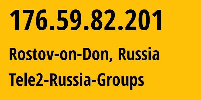 IP address 176.59.82.201 (Voronezh, Voronezh Oblast, Russia) get location, coordinates on map, ISP provider AS39374 Tele2-Russia-Groups // who is provider of ip address 176.59.82.201, whose IP address