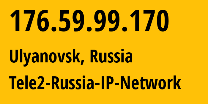 IP address 176.59.99.170 get location, coordinates on map, ISP provider AS48092 Tele2-Russia-IP-Network // who is provider of ip address 176.59.99.170, whose IP address