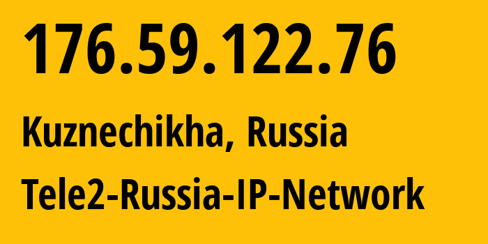 IP-адрес 176.59.122.76 (Воротынец, Нижегородская Область, Россия) определить местоположение, координаты на карте, ISP провайдер AS39374 Tele2-Russia-IP-Network // кто провайдер айпи-адреса 176.59.122.76