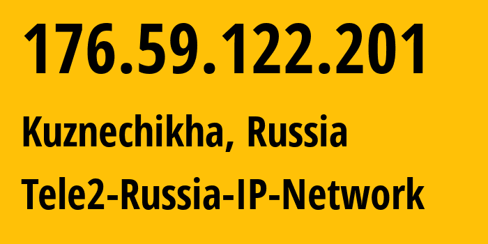 IP address 176.59.122.201 (Izhevsk, Udmurtiya Republic, Russia) get location, coordinates on map, ISP provider AS39374 Tele2-Russia-IP-Network // who is provider of ip address 176.59.122.201, whose IP address