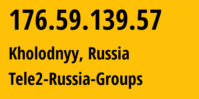 IP-адрес 176.59.139.57 (Холодный, Магаданская Область, Россия) определить местоположение, координаты на карте, ISP провайдер AS41330 Tele2-Russia-Groups // кто провайдер айпи-адреса 176.59.139.57