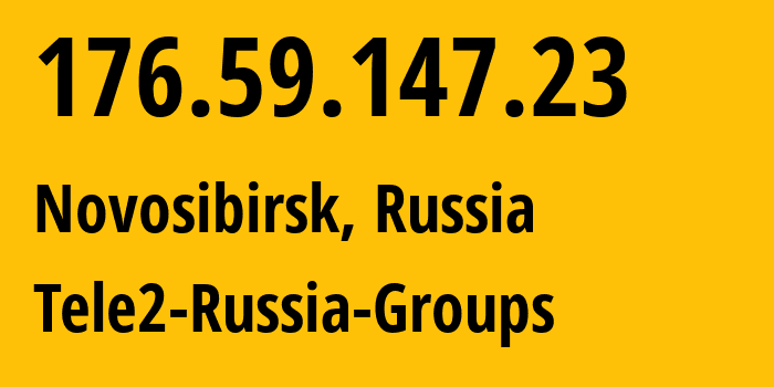 IP-адрес 176.59.147.23 (Красноярск, Красноярский Край, Россия) определить местоположение, координаты на карте, ISP провайдер AS41330 Tele2-Russia-Groups // кто провайдер айпи-адреса 176.59.147.23