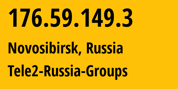 IP address 176.59.149.3 (Anzhero-Sudzhensk, Kemerovo Oblast, Russia) get location, coordinates on map, ISP provider AS41330 Tele2-Russia-Groups // who is provider of ip address 176.59.149.3, whose IP address