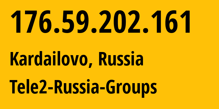 IP address 176.59.202.161 (Kardailovo, Orenburg Oblast, Russia) get location, coordinates on map, ISP provider AS48190 Tele2-Russia-Groups // who is provider of ip address 176.59.202.161, whose IP address
