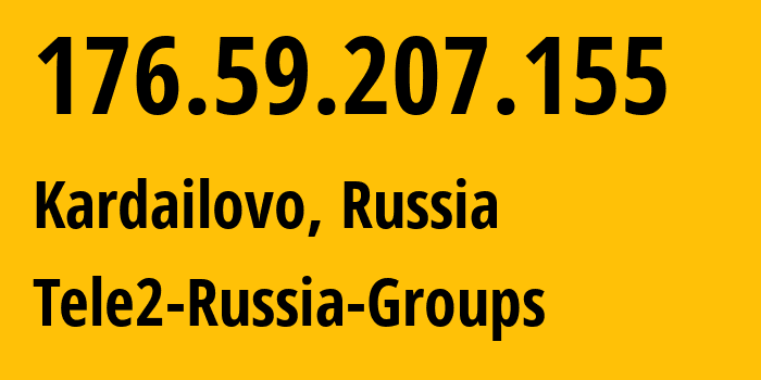 IP-адрес 176.59.207.155 (Кардаилово, Оренбургская Область, Россия) определить местоположение, координаты на карте, ISP провайдер AS48190 Tele2-Russia-Groups // кто провайдер айпи-адреса 176.59.207.155