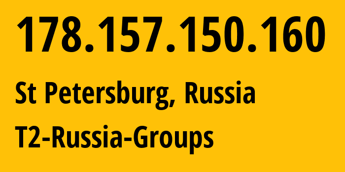 IP address 178.157.150.160 (St Petersburg, St.-Petersburg, Russia) get location, coordinates on map, ISP provider AS15378 Reverse-KSS // who is provider of ip address 178.157.150.160, whose IP address