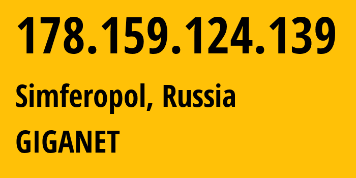 IP address 178.159.124.139 (Simferopol, Crimea, Russia) get location, coordinates on map, ISP provider AS48330 GIGANET // who is provider of ip address 178.159.124.139, whose IP address