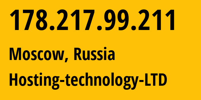 IP-адрес 178.217.99.211 (Москва, Москва, Россия) определить местоположение, координаты на карте, ISP провайдер AS48282 Hosting-technology-LTD // кто провайдер айпи-адреса 178.217.99.211