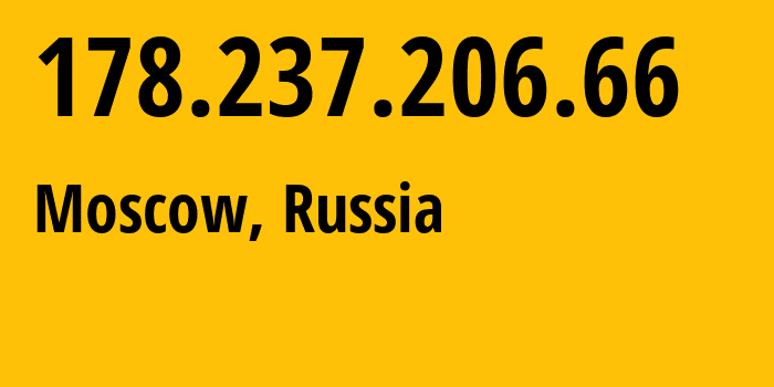 IP address 178.237.206.66 (Moscow, Moscow, Russia) get location, coordinates on map, ISP provider AS56666 The-federal-state-unitary-enterprise-Scientific-techical-center-Atlas // who is provider of ip address 178.237.206.66, whose IP address