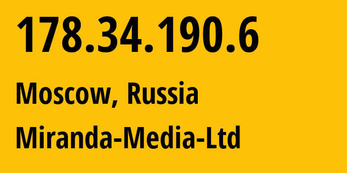 IP-адрес 178.34.190.6 (Темрюк, Краснодарский край, Россия) определить местоположение, координаты на карте, ISP провайдер AS201776 Miranda-Media-Ltd // кто провайдер айпи-адреса 178.34.190.6