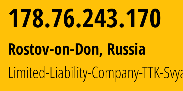 IP address 178.76.243.170 get location, coordinates on map, ISP provider AS15774 Limited-Liability-Company-TTK-Svyaz // who is provider of ip address 178.76.243.170, whose IP address