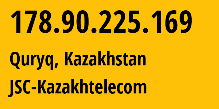 IP-адрес 178.90.225.169 (Курык, Mangistauskaya Oblast, Казахстан) определить местоположение, координаты на карте, ISP провайдер AS9198 JSC-Kazakhtelecom // кто провайдер айпи-адреса 178.90.225.169