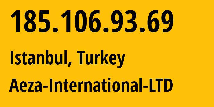 IP address 185.106.93.69 (Frankfurt am Main, Hesse, Germany) get location, coordinates on map, ISP provider AS210644 Aeza-International-LTD // who is provider of ip address 185.106.93.69, whose IP address