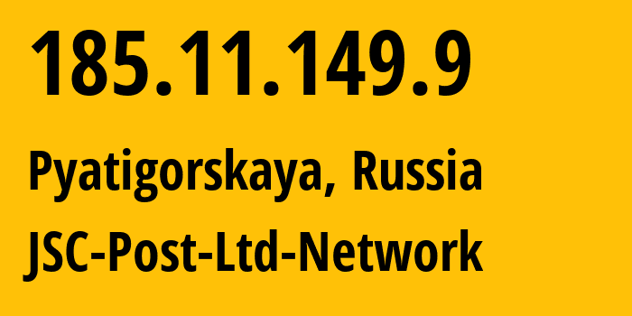 IP address 185.11.149.9 get location, coordinates on map, ISP provider AS12494 JSC-Post-Ltd-Network // who is provider of ip address 185.11.149.9, whose IP address