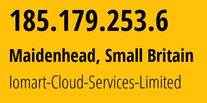 IP address 185.179.253.6 (London, England, Small Britain) get location, coordinates on map, ISP provider AS20860 Iomart-Cloud-Services-Limited // who is provider of ip address 185.179.253.6, whose IP address