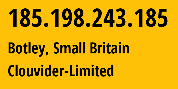 IP address 185.198.243.185 get location, coordinates on map, ISP provider AS62240 Clouvider-Limited // who is provider of ip address 185.198.243.185, whose IP address