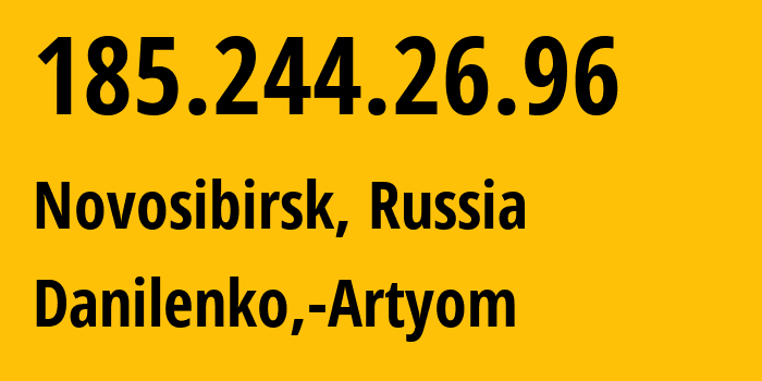 IP address 185.244.26.96 get location, coordinates on map, ISP provider AS208476 Danilenko,-Artyom // who is provider of ip address 185.244.26.96, whose IP address