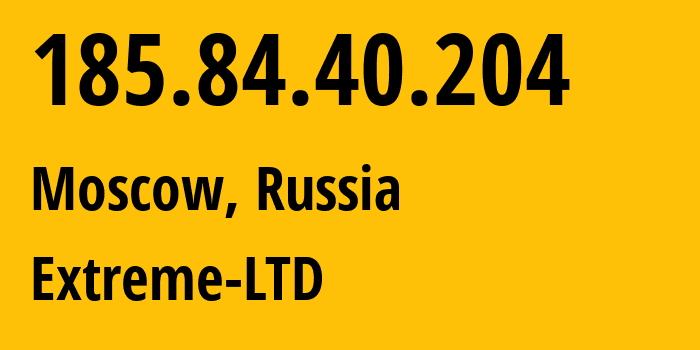 IP address 185.84.40.204 get location, coordinates on map, ISP provider AS39709 Extreme-LTD // who is provider of ip address 185.84.40.204, whose IP address