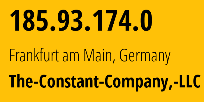 IP address 185.93.174.0 get location, coordinates on map, ISP provider AS20473 The-Constant-Company,-LLC // who is provider of ip address 185.93.174.0, whose IP address