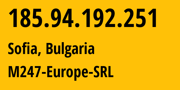 IP address 185.94.192.251 get location, coordinates on map, ISP provider AS9009 M247-Europe-SRL // who is provider of ip address 185.94.192.251, whose IP address