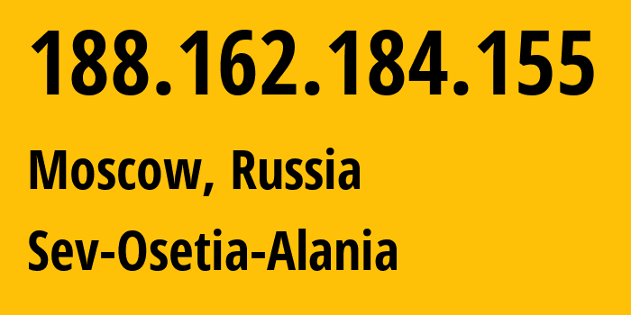 IP-адрес 188.162.184.155 (Москва, Москва, Россия) определить местоположение, координаты на карте, ISP провайдер AS31163 Sev-Osetia-Alania // кто провайдер айпи-адреса 188.162.184.155