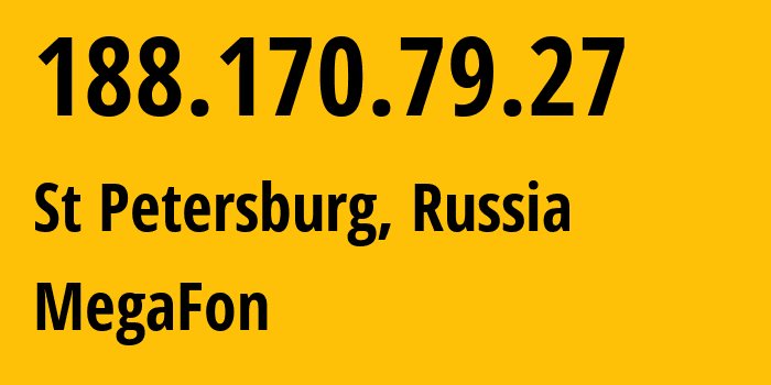 IP-адрес 188.170.79.27 (Москва, Москва, Россия) определить местоположение, координаты на карте, ISP провайдер AS31213 MegaFon // кто провайдер айпи-адреса 188.170.79.27
