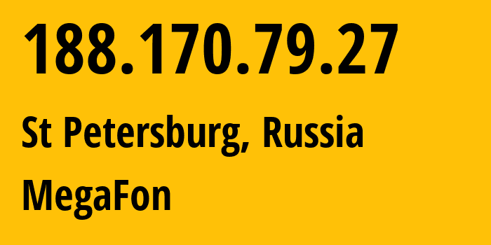 IP address 188.170.79.27 (Moscow, Moscow, Russia) get location, coordinates on map, ISP provider AS31213 MegaFon // who is provider of ip address 188.170.79.27, whose IP address