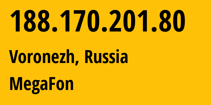 IP address 188.170.201.80 (Stary Oskol, Belgorod Oblast, Russia) get location, coordinates on map, ISP provider AS31163 MegaFon // who is provider of ip address 188.170.201.80, whose IP address