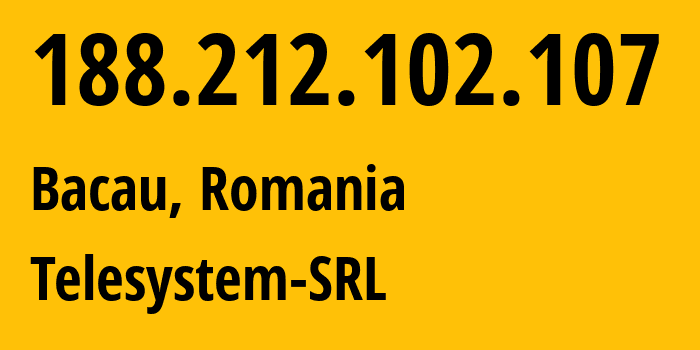 IP address 188.212.102.107 get location, coordinates on map, ISP provider AS39383 Telesystem-SRL // who is provider of ip address 188.212.102.107, whose IP address