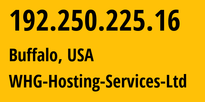 IP-адрес 192.250.225.16 (Буффало, Нью-Йорк, США) определить местоположение, координаты на карте, ISP провайдер AS14670 WHG-Hosting-Services-Ltd // кто провайдер айпи-адреса 192.250.225.16