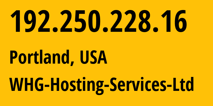 IP-адрес 192.250.228.16 (Сингапур, North West, Сингапур) определить местоположение, координаты на карте, ISP провайдер AS204800 WHG-Hosting-Services-Ltd // кто провайдер айпи-адреса 192.250.228.16