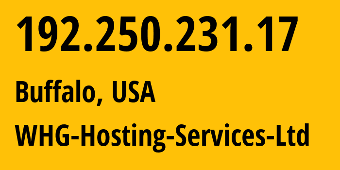 IP-адрес 192.250.231.17 (Буффало, Нью-Йорк, США) определить местоположение, координаты на карте, ISP провайдер AS14670 WHG-Hosting-Services-Ltd // кто провайдер айпи-адреса 192.250.231.17