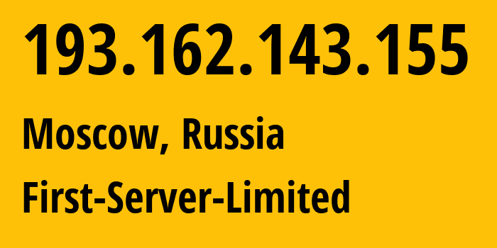 IP address 193.162.143.155 get location, coordinates on map, ISP provider AS205090 First-Server-Limited // who is provider of ip address 193.162.143.155, whose IP address