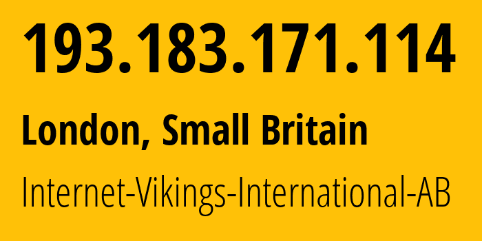 IP address 193.183.171.114 get location, coordinates on map, ISP provider AS51747 Internet-Vikings-International-AB // who is provider of ip address 193.183.171.114, whose IP address