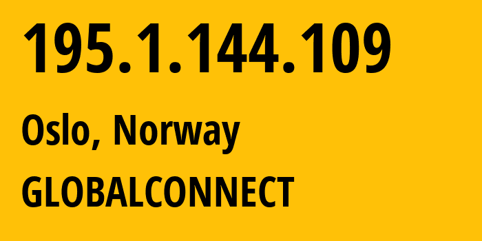 IP-адрес 195.1.144.109 (Bardu, Тромс, Норвегия) определить местоположение, координаты на карте, ISP провайдер AS2116 GLOBALCONNECT // кто провайдер айпи-адреса 195.1.144.109