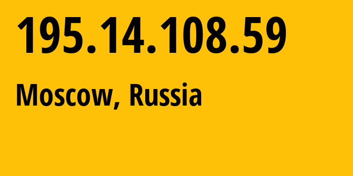 IP-адрес 195.14.108.59 (Москва, Москва, Россия) определить местоположение, координаты на карте, ISP провайдер AS51860 Joint-Stock-Company-The-Exhibition-of-Achievements-of-National-Economy---JSC-VD // кто провайдер айпи-адреса 195.14.108.59