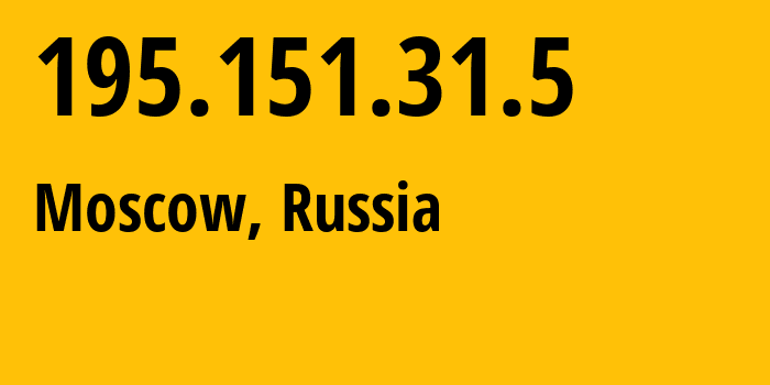 IP-адрес 195.151.31.5 (Москва, Москва, Россия) определить местоположение, координаты на карте, ISP провайдер AS210914 LLC-Scientific-and-Methodological-Center-Clinical-Laboratory-Diagnostics-Citylab // кто провайдер айпи-адреса 195.151.31.5