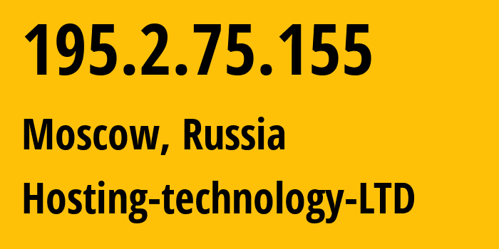 IP-адрес 195.2.75.155 (Москва, Москва, Россия) определить местоположение, координаты на карте, ISP провайдер AS48282 Hosting-technology-LTD // кто провайдер айпи-адреса 195.2.75.155