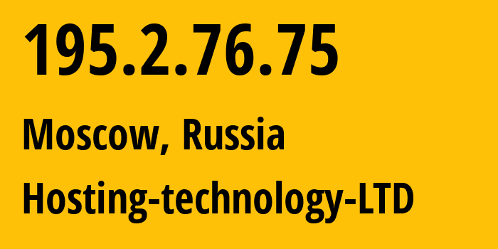 IP-адрес 195.2.76.75 (Москва, Москва, Россия) определить местоположение, координаты на карте, ISP провайдер AS48282 Hosting-technology-LTD // кто провайдер айпи-адреса 195.2.76.75