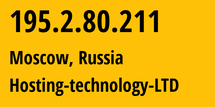 IP address 195.2.80.211 (Moscow, Moscow, Russia) get location, coordinates on map, ISP provider AS48282 Hosting-technology-LTD // who is provider of ip address 195.2.80.211, whose IP address