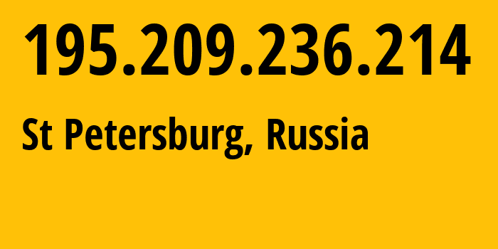 IP address 195.209.236.214 (St Petersburg, St.-Petersburg, Russia) get location, coordinates on map, ISP provider AS3267 Federal-State-Educational-Institution-of-Higher-Professional-Education-St.Petersburg-State-University-of-Technology-and-Design // who is provider of ip address 195.209.236.214, whose IP address