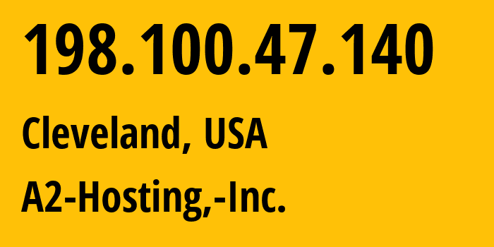 IP-адрес 198.100.47.140 (Детройт, Мичиган, США) определить местоположение, координаты на карте, ISP провайдер AS55293 A2-Hosting,-Inc. // кто провайдер айпи-адреса 198.100.47.140