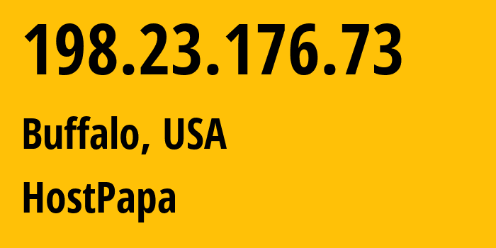 IP-адрес 198.23.176.73 (Буффало, Нью-Йорк, США) определить местоположение, координаты на карте, ISP провайдер AS36352 HostPapa // кто провайдер айпи-адреса 198.23.176.73