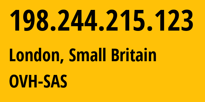 IP address 198.244.215.123 (London, England, Small Britain) get location, coordinates on map, ISP provider AS16276 OVH-SAS // who is provider of ip address 198.244.215.123, whose IP address