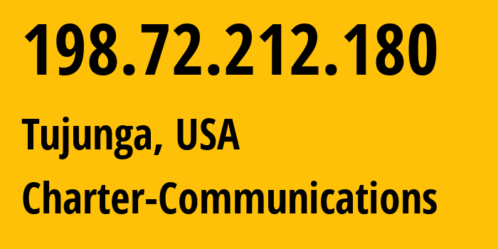 IP-адрес 198.72.212.180 (Tujunga, Калифорния, США) определить местоположение, координаты на карте, ISP провайдер AS20001 Charter-Communications // кто провайдер айпи-адреса 198.72.212.180