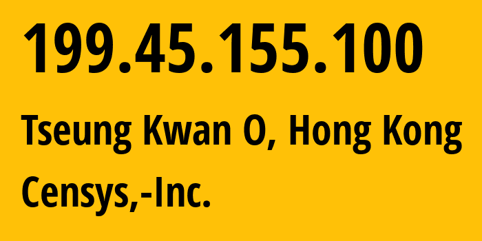 IP-адрес 199.45.155.100 (Гонконг, Kowloon, Гонконг) определить местоположение, координаты на карте, ISP провайдер AS398722 Censys,-Inc. // кто провайдер айпи-адреса 199.45.155.100