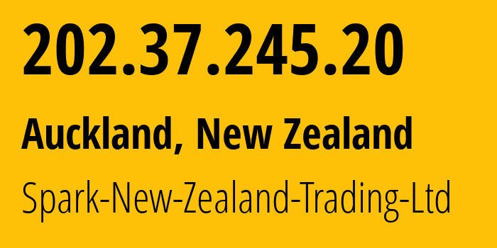 IP-адрес 202.37.245.20 (Окленд, Окленд, Новая Зеландия) определить местоположение, координаты на карте, ISP провайдер AS4648 Spark-New-Zealand-Trading-Ltd // кто провайдер айпи-адреса 202.37.245.20